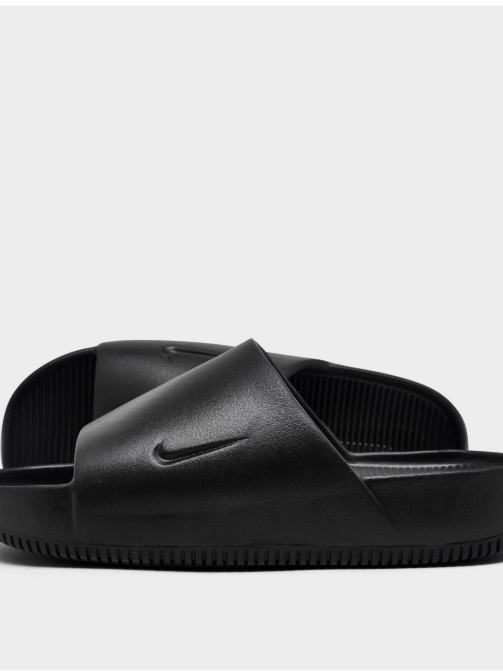 Nike Men’s Black Slide Sandals with Embossed Swoosh